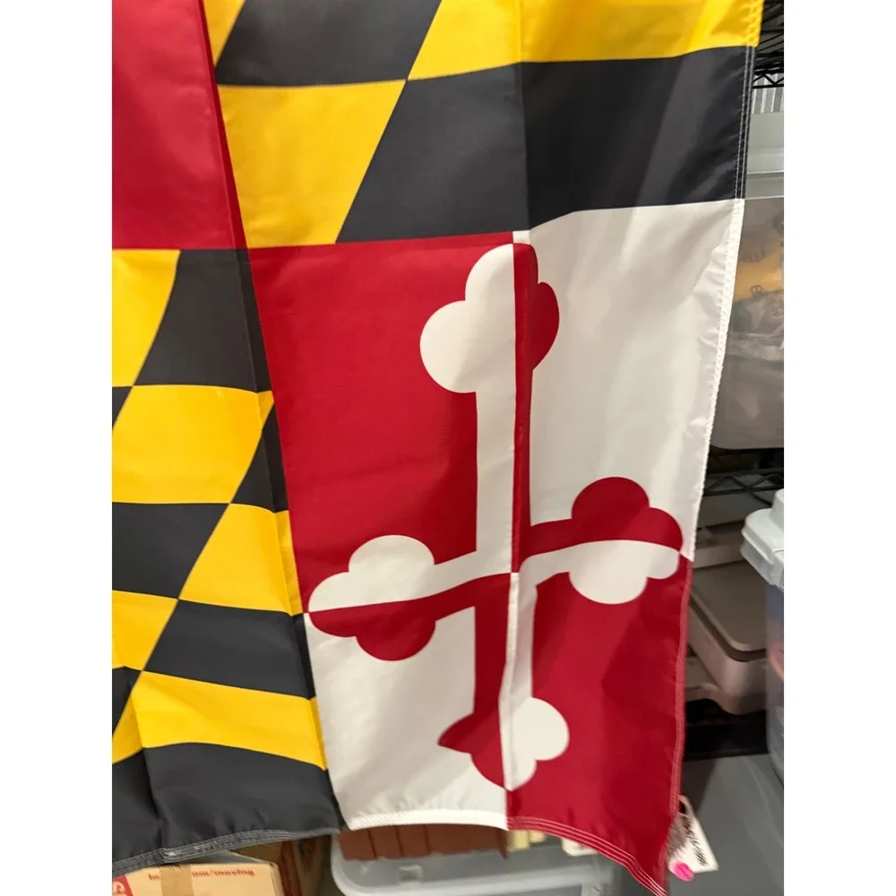 Vintage Valley Forge Maryland State Flag 3x5 Perma-Nyl Nylon Made in USA